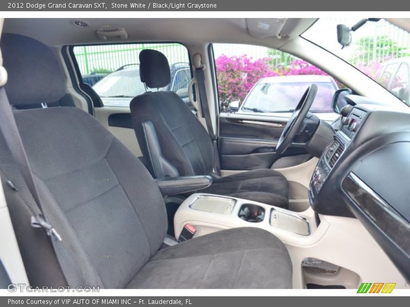 Stone White / Black/Light Graystone 2012 Dodge Grand Caravan SXT