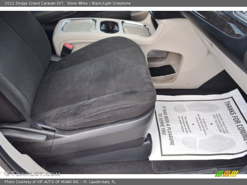 Stone White / Black/Light Graystone 2012 Dodge Grand Caravan SXT