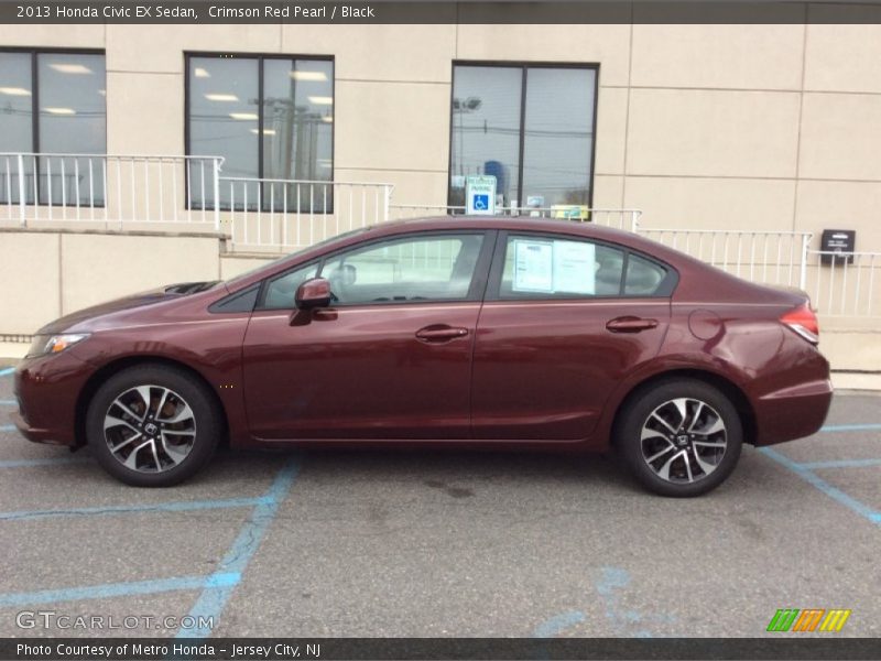 Crimson Red Pearl / Black 2013 Honda Civic EX Sedan