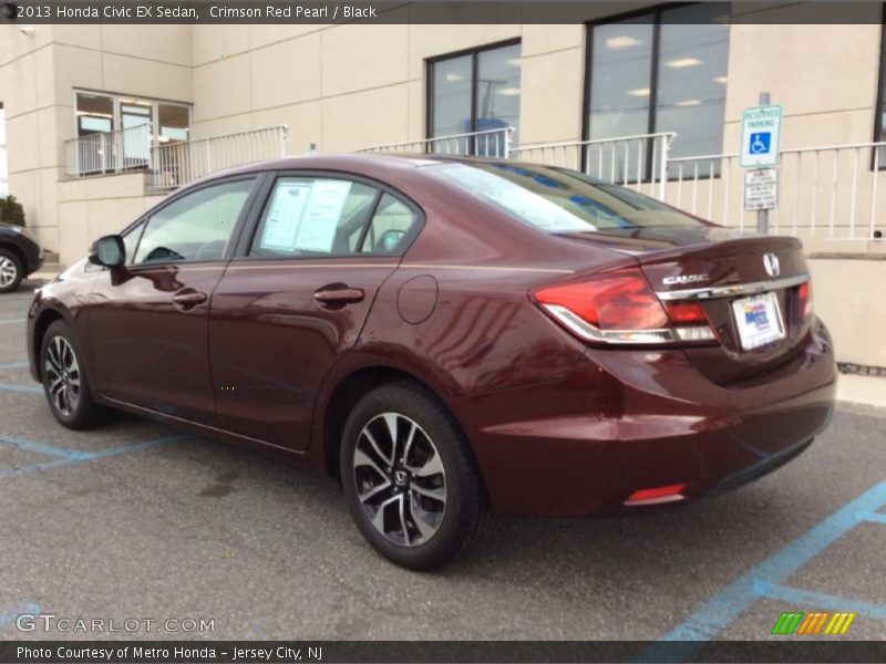 Crimson Red Pearl / Black 2013 Honda Civic EX Sedan