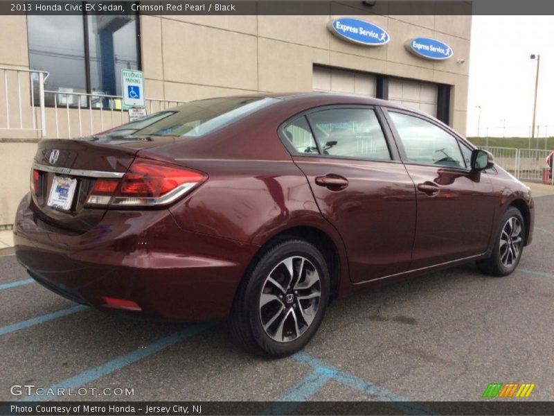 Crimson Red Pearl / Black 2013 Honda Civic EX Sedan