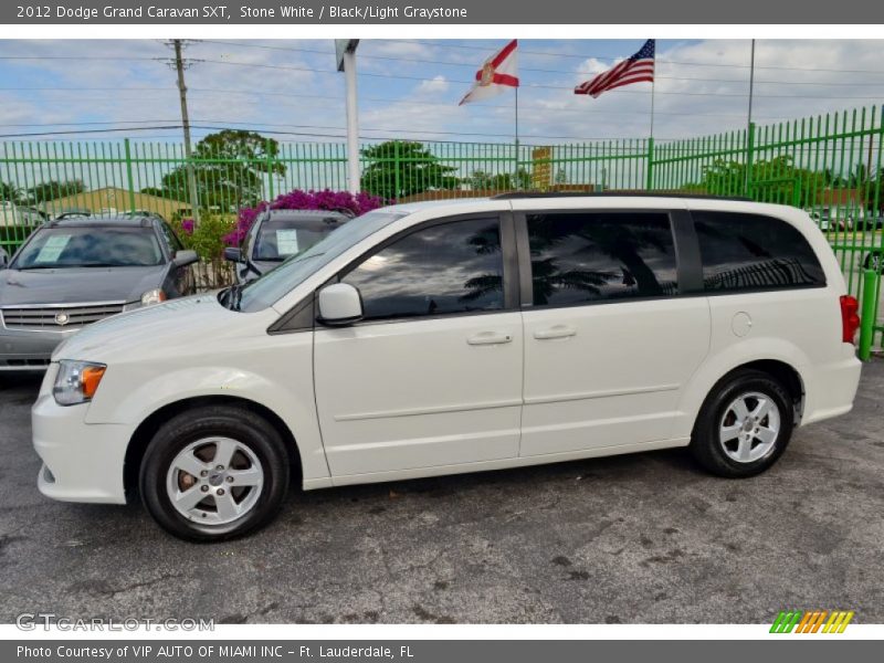 Stone White / Black/Light Graystone 2012 Dodge Grand Caravan SXT