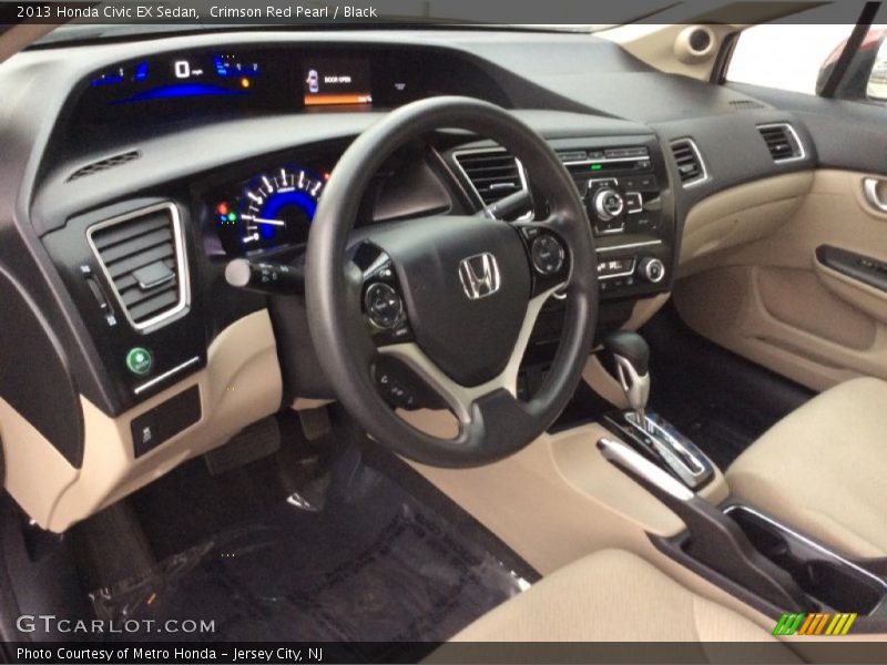 Crimson Red Pearl / Black 2013 Honda Civic EX Sedan