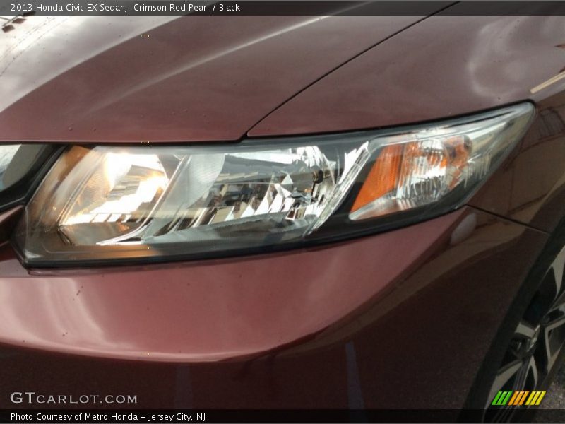 Crimson Red Pearl / Black 2013 Honda Civic EX Sedan