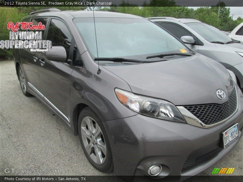 Predawn Gray Mica / Dark Charcoal 2012 Toyota Sienna SE