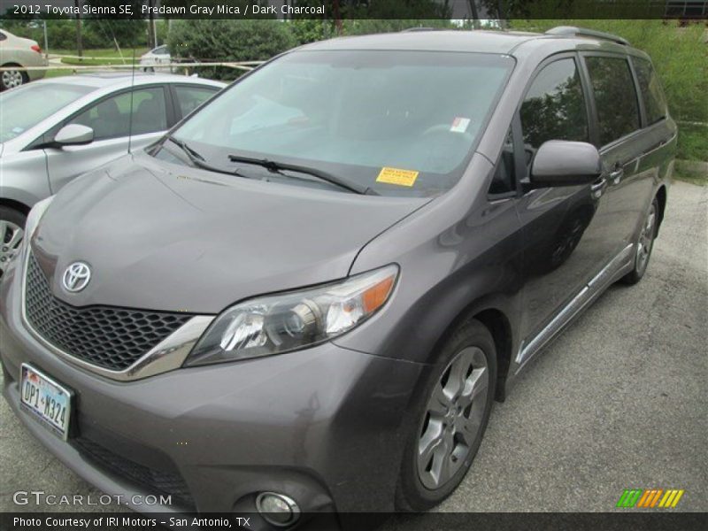 Predawn Gray Mica / Dark Charcoal 2012 Toyota Sienna SE