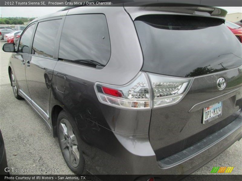 Predawn Gray Mica / Dark Charcoal 2012 Toyota Sienna SE