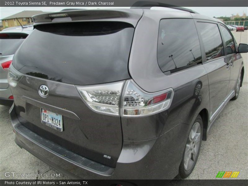 Predawn Gray Mica / Dark Charcoal 2012 Toyota Sienna SE