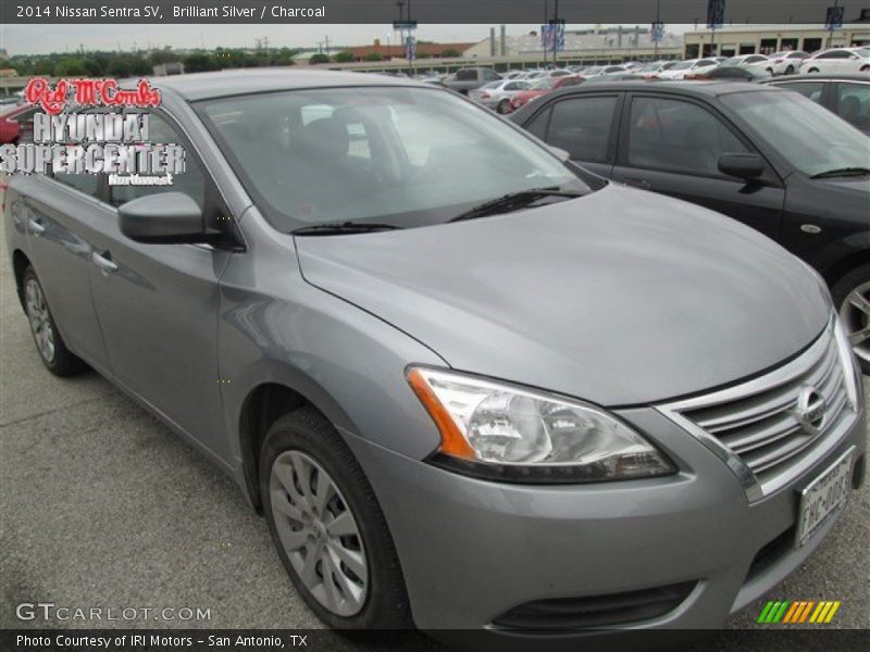 Brilliant Silver / Charcoal 2014 Nissan Sentra SV
