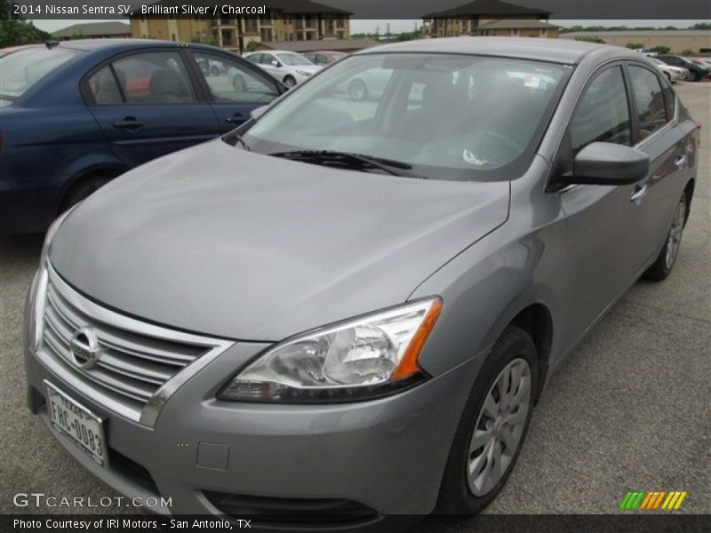 Brilliant Silver / Charcoal 2014 Nissan Sentra SV