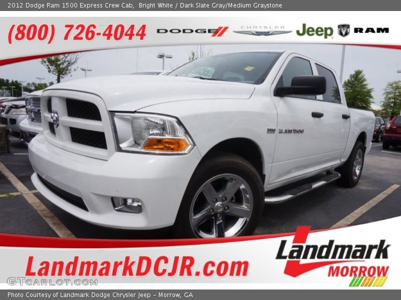 Bright White / Dark Slate Gray/Medium Graystone 2012 Dodge Ram 1500 Express Crew Cab