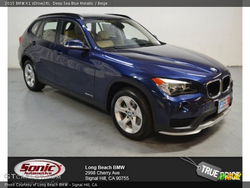 Deep Sea Blue Metallic / Beige 2015 BMW X1 sDrive28i