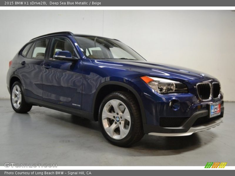 Deep Sea Blue Metallic / Beige 2015 BMW X1 sDrive28i