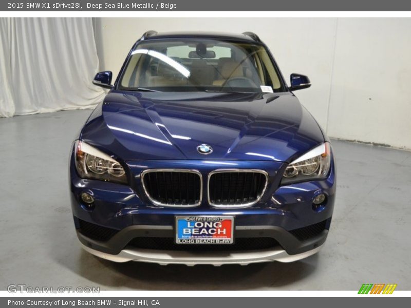 Deep Sea Blue Metallic / Beige 2015 BMW X1 sDrive28i