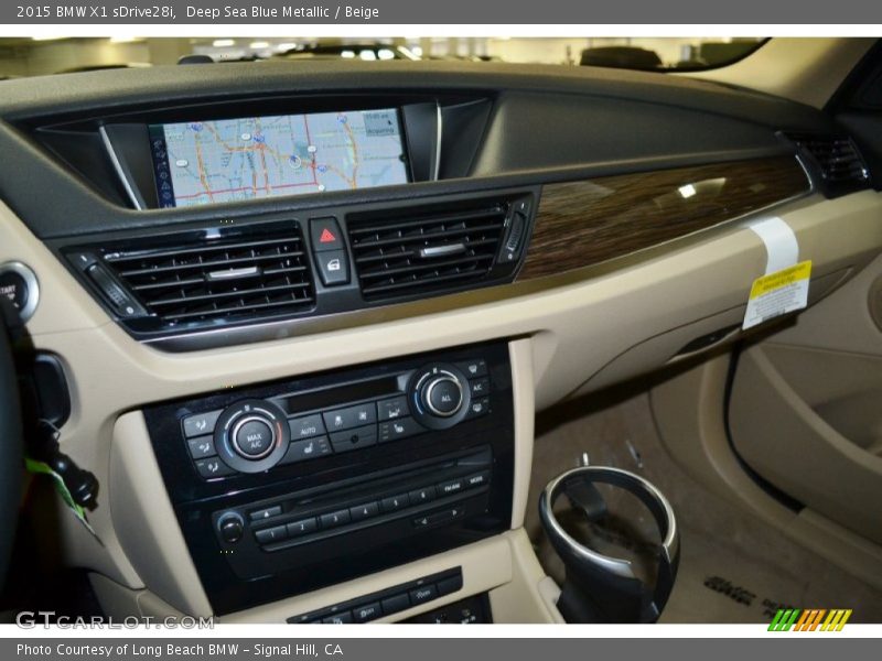 Deep Sea Blue Metallic / Beige 2015 BMW X1 sDrive28i