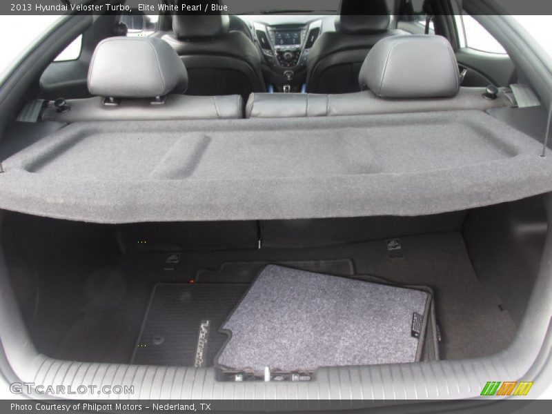 Elite White Pearl / Blue 2013 Hyundai Veloster Turbo