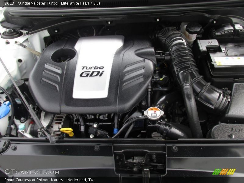 Elite White Pearl / Blue 2013 Hyundai Veloster Turbo
