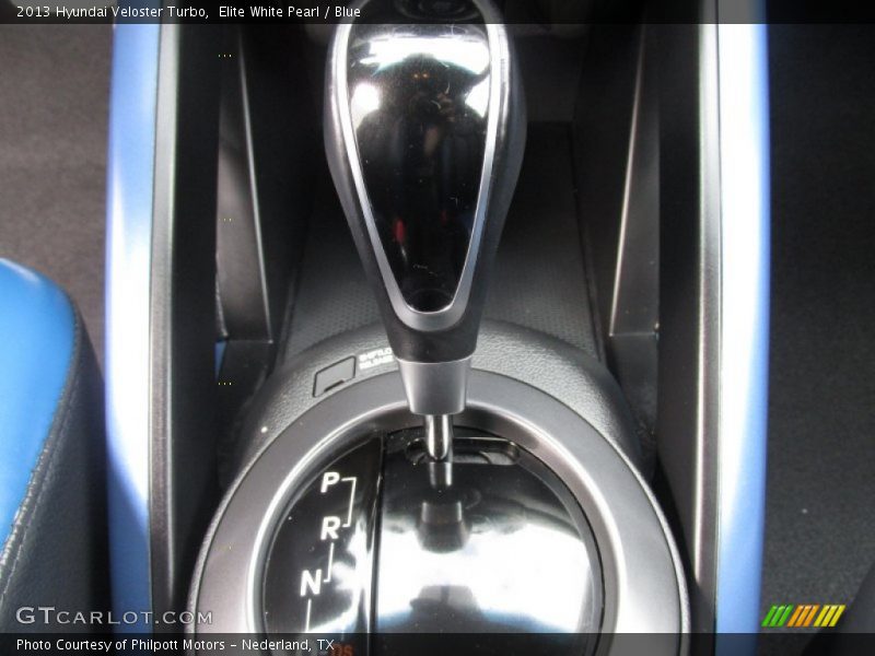 Elite White Pearl / Blue 2013 Hyundai Veloster Turbo