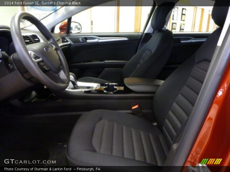 Sunset / Charcoal Black 2014 Ford Fusion SE