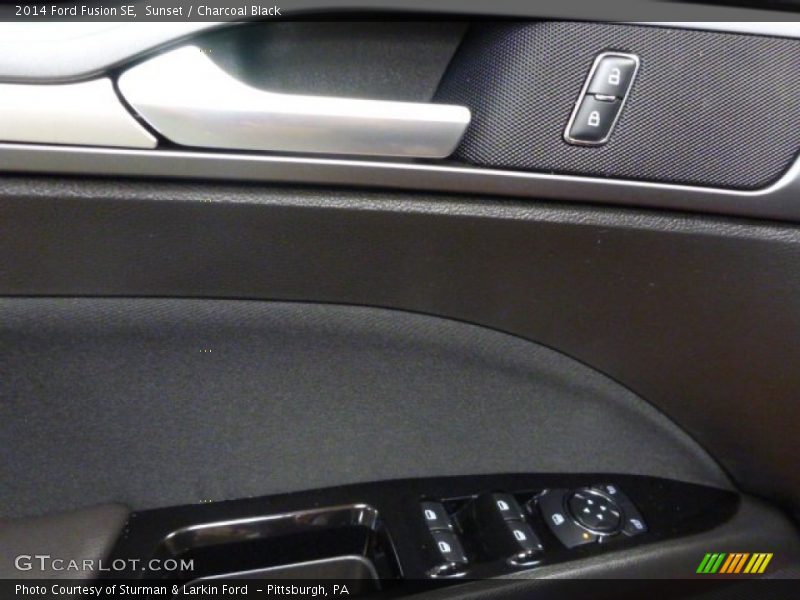 Sunset / Charcoal Black 2014 Ford Fusion SE