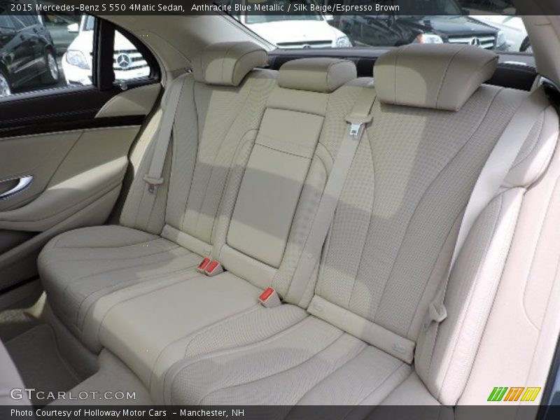 Anthracite Blue Metallic / Silk Beige/Espresso Brown 2015 Mercedes-Benz S 550 4Matic Sedan