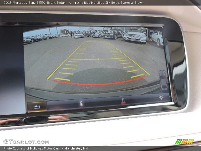 Anthracite Blue Metallic / Silk Beige/Espresso Brown 2015 Mercedes-Benz S 550 4Matic Sedan