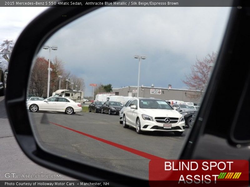 Anthracite Blue Metallic / Silk Beige/Espresso Brown 2015 Mercedes-Benz S 550 4Matic Sedan