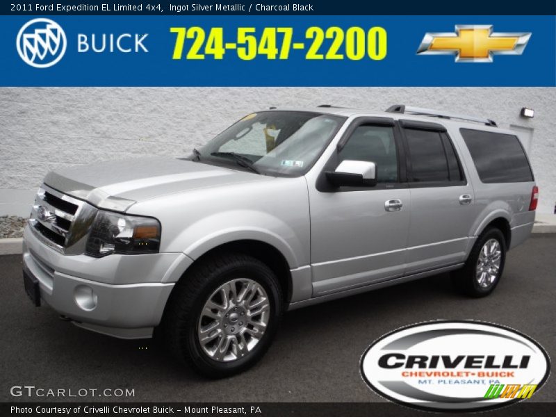 Ingot Silver Metallic / Charcoal Black 2011 Ford Expedition EL Limited 4x4