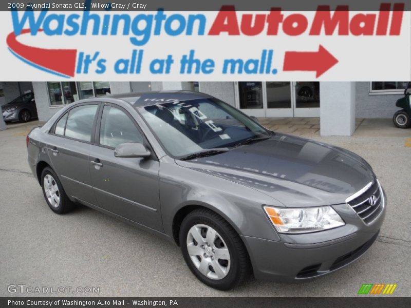 Willow Gray / Gray 2009 Hyundai Sonata GLS