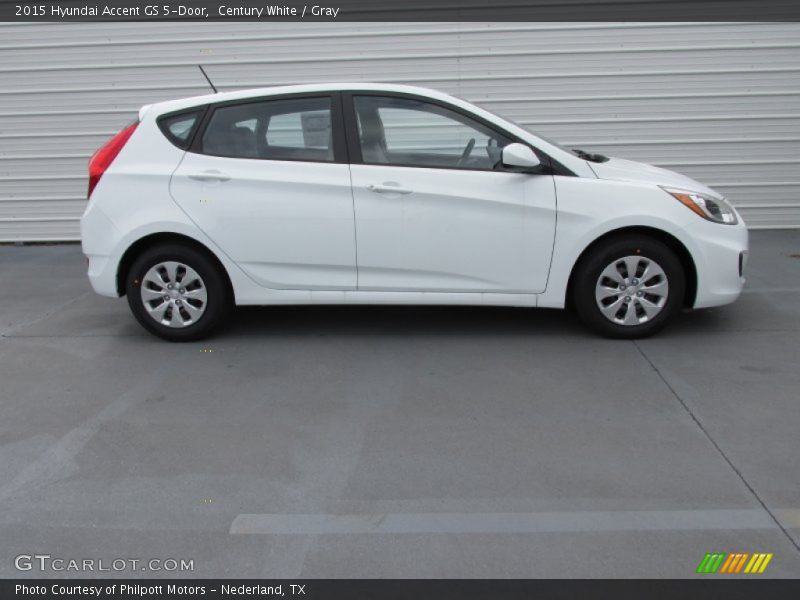 Century White / Gray 2015 Hyundai Accent GS 5-Door