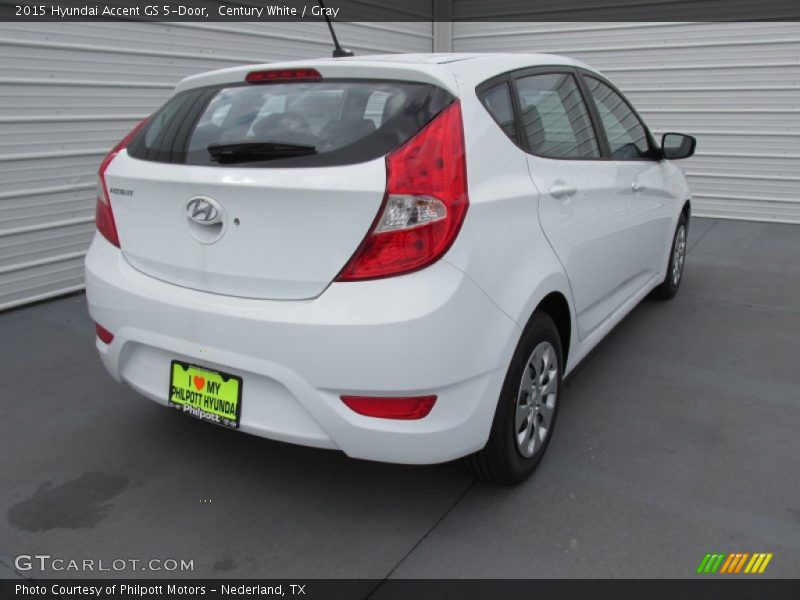Century White / Gray 2015 Hyundai Accent GS 5-Door