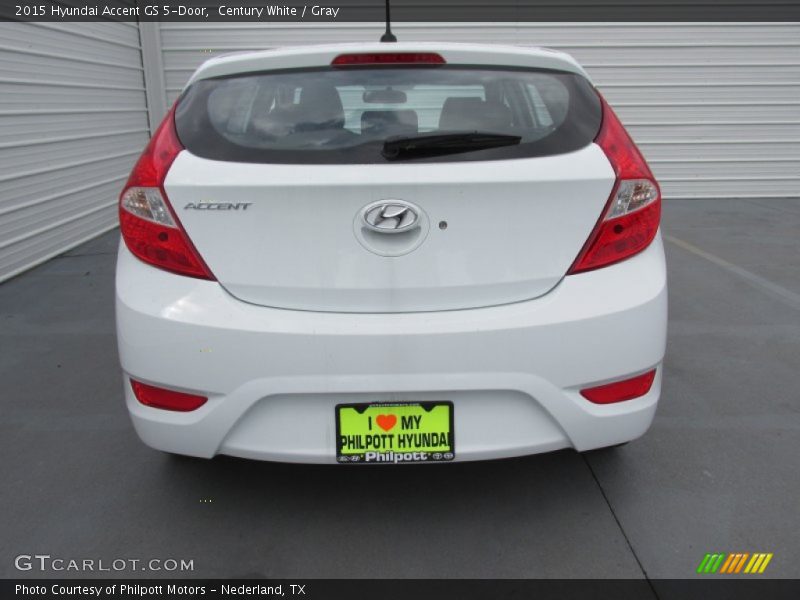 Century White / Gray 2015 Hyundai Accent GS 5-Door