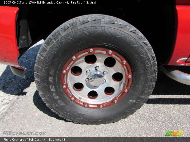 Fire Red / Neutral 2005 GMC Sierra 1500 SLE Extended Cab 4x4