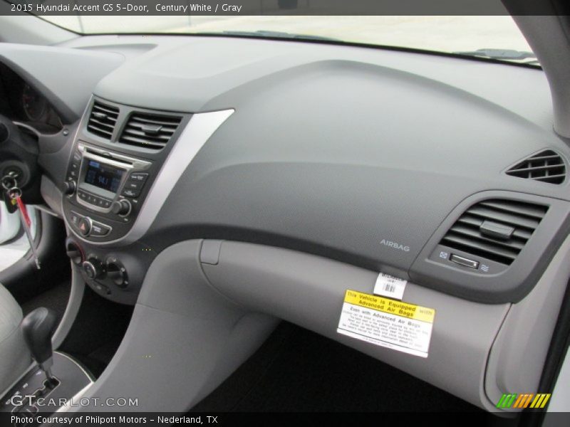 Century White / Gray 2015 Hyundai Accent GS 5-Door