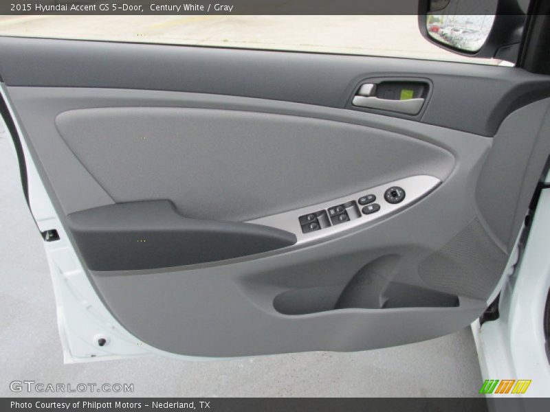 Century White / Gray 2015 Hyundai Accent GS 5-Door