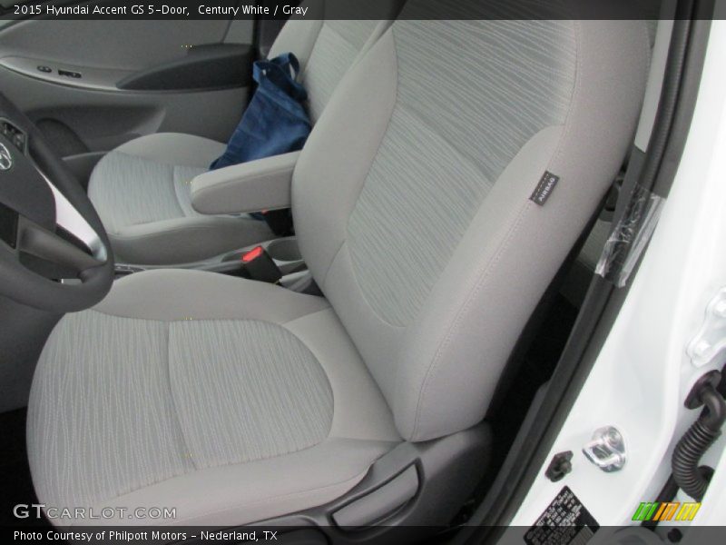 Century White / Gray 2015 Hyundai Accent GS 5-Door