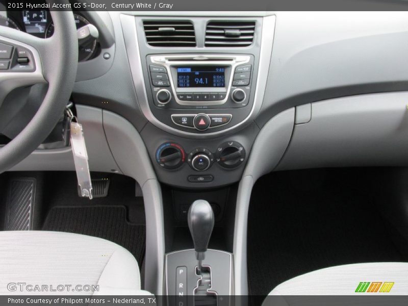 Century White / Gray 2015 Hyundai Accent GS 5-Door