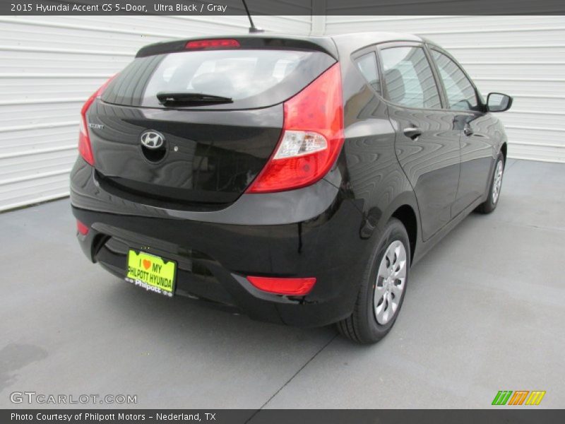 Ultra Black / Gray 2015 Hyundai Accent GS 5-Door