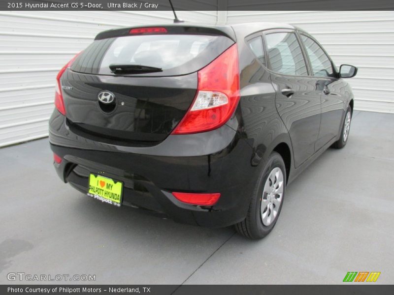 Ultra Black / Gray 2015 Hyundai Accent GS 5-Door