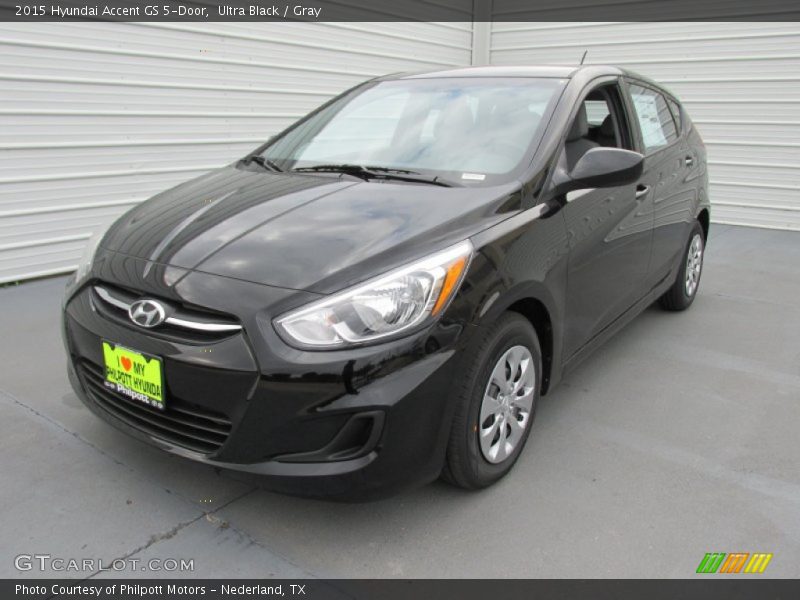 Ultra Black / Gray 2015 Hyundai Accent GS 5-Door
