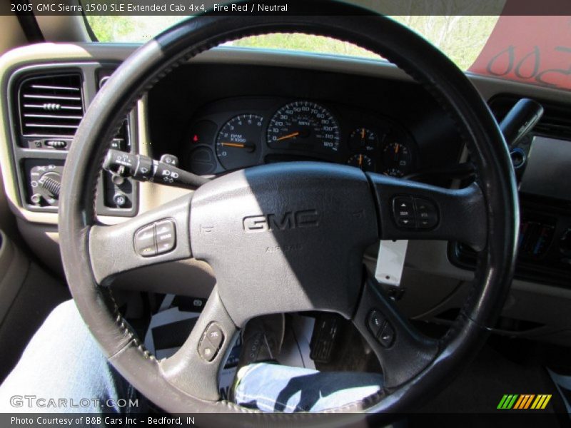 Fire Red / Neutral 2005 GMC Sierra 1500 SLE Extended Cab 4x4