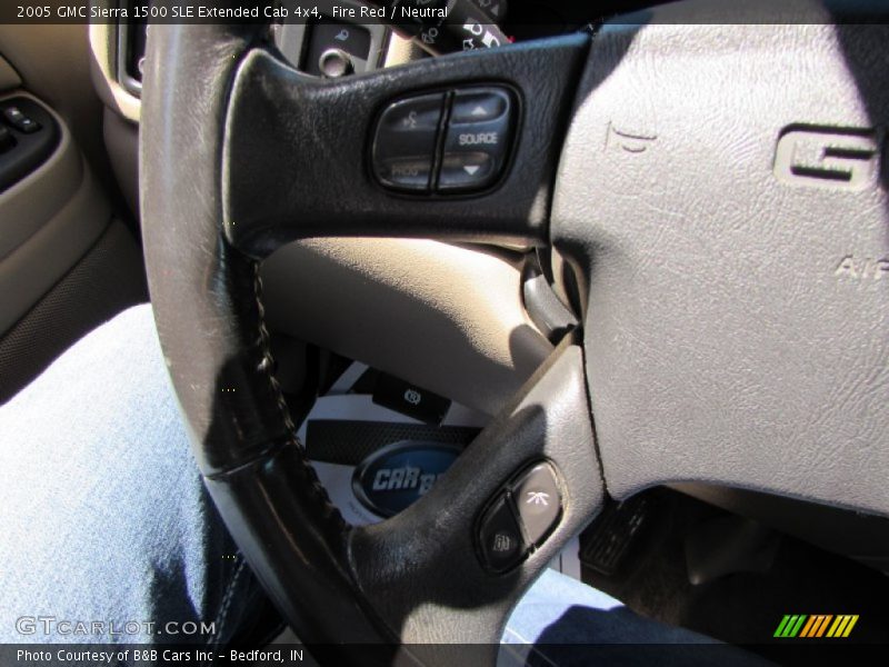 Fire Red / Neutral 2005 GMC Sierra 1500 SLE Extended Cab 4x4
