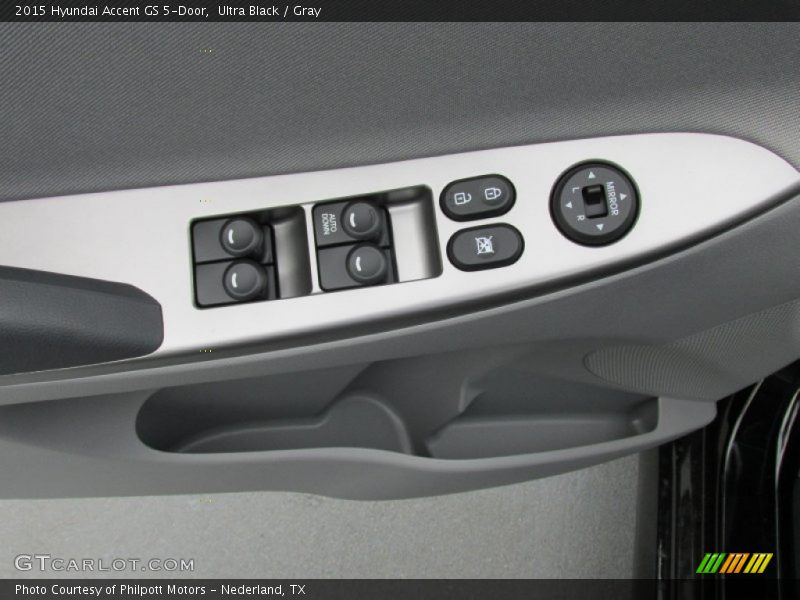 Ultra Black / Gray 2015 Hyundai Accent GS 5-Door
