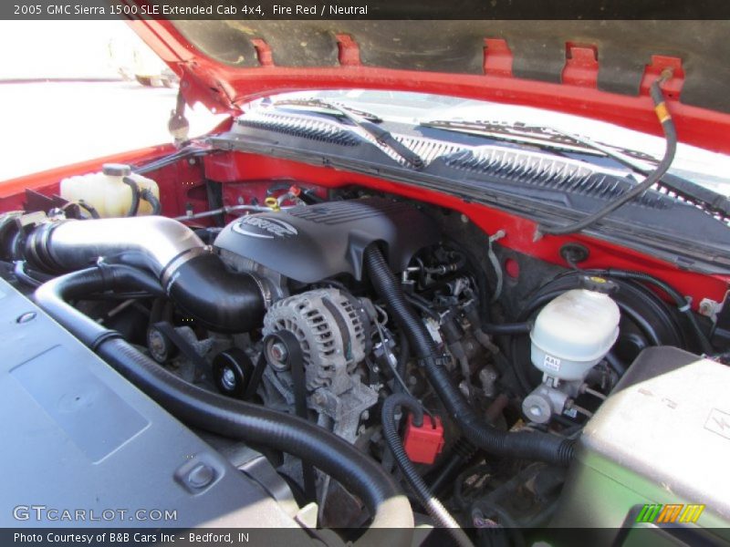 Fire Red / Neutral 2005 GMC Sierra 1500 SLE Extended Cab 4x4