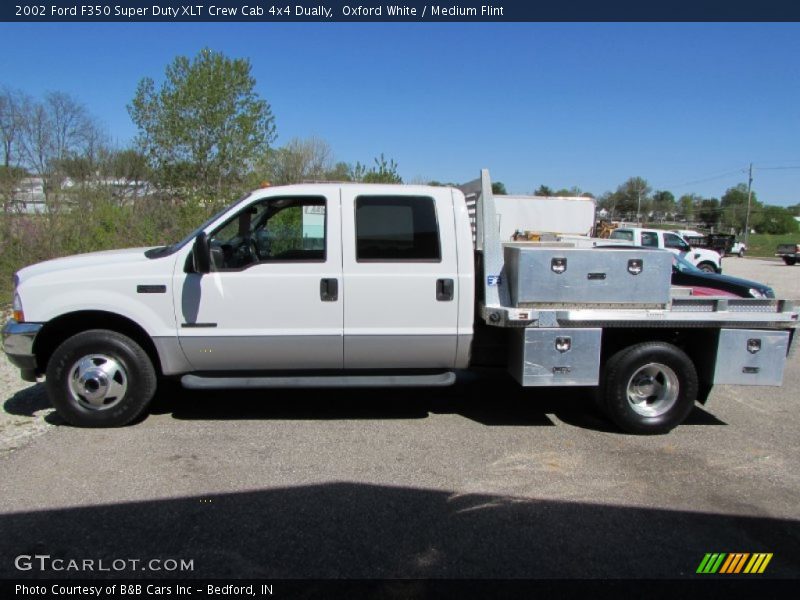 Oxford White / Medium Flint 2002 Ford F350 Super Duty XLT Crew Cab 4x4 Dually