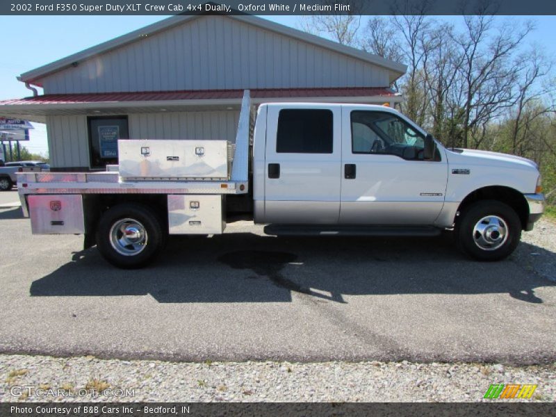 Oxford White / Medium Flint 2002 Ford F350 Super Duty XLT Crew Cab 4x4 Dually