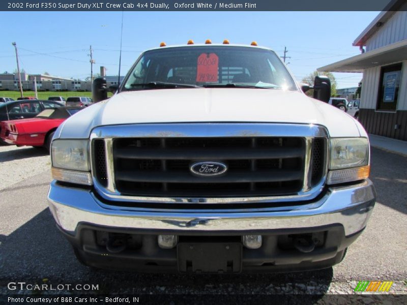 Oxford White / Medium Flint 2002 Ford F350 Super Duty XLT Crew Cab 4x4 Dually