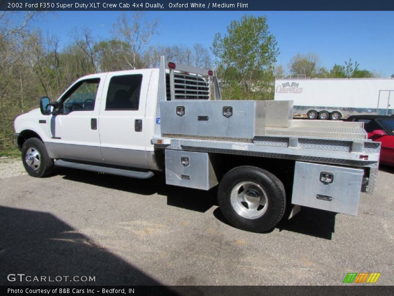 Oxford White / Medium Flint 2002 Ford F350 Super Duty XLT Crew Cab 4x4 Dually