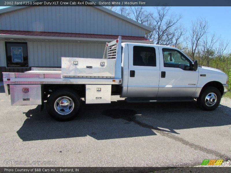 Oxford White / Medium Flint 2002 Ford F350 Super Duty XLT Crew Cab 4x4 Dually