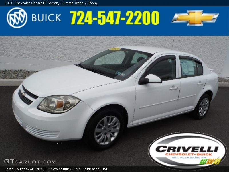 Summit White / Ebony 2010 Chevrolet Cobalt LT Sedan